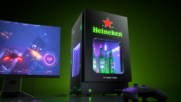 Heineken has made a PC which includes a beer fridge