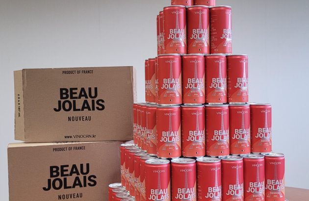Beaujolais Nouveau sold in cans in South Korea