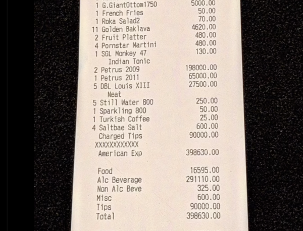 Salt Bae reveals customer’s £56,000 Pétrus and Louis XIII bill