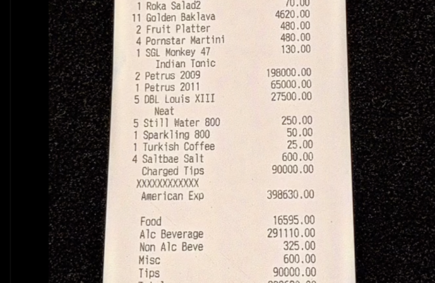 Salt Bae reveals customer’s £56,000 Pétrus and Louis XIII bill