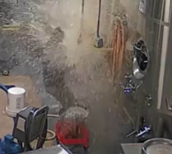 Brewer flung back across brewery by sheer force of beer