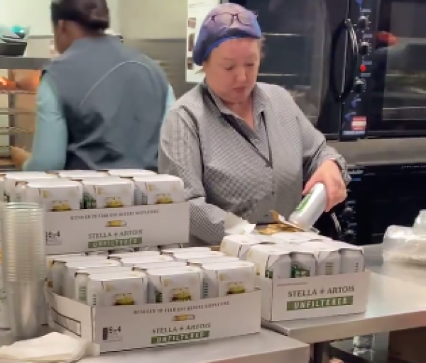 England fans rage at cans of Stella at Wembley