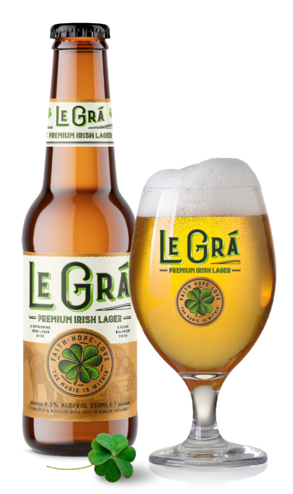 A ‘lucky’ Irish lager infused with shamrocks now exists