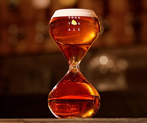 The beer glass that forces you to drink slower