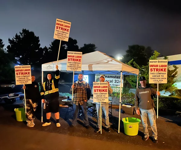 Bigfoot Beverages workers strike