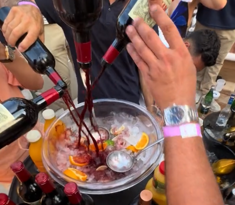 Bottles of Petrus used to make €120k sangria