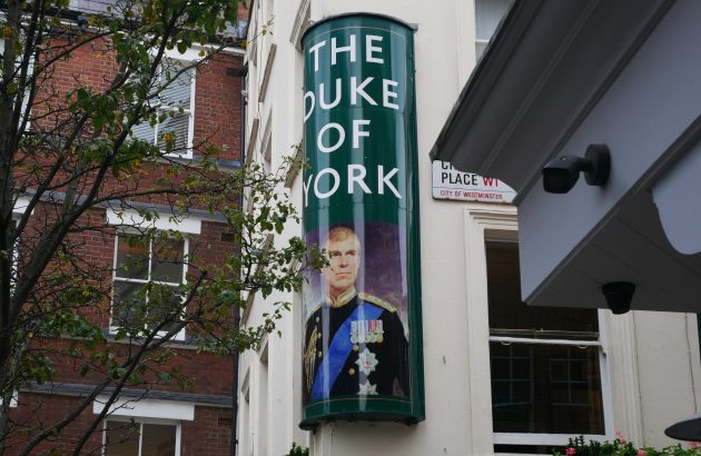 Prince Andrew’s portrait removed from Fitzrovia pub