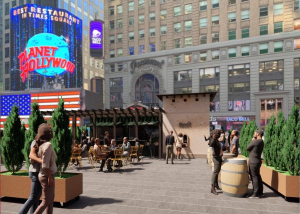 Florentine wine window installed in Manhattan