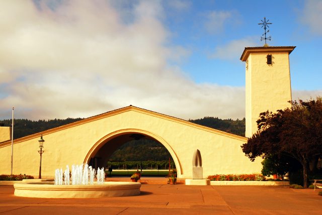 The Robert Mondavi winery in NApa California is built in the Spanish Mission Style