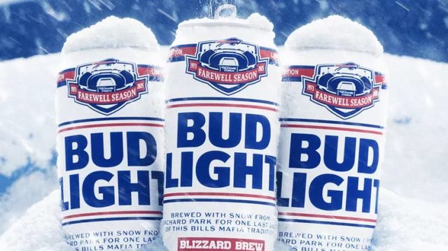 AB InBev has made a beer made with snow from New York’s Highmark Stadium as part of its sponsorship of NFL team Buffalo Bills.