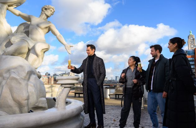 Peroni beer fountain hits London